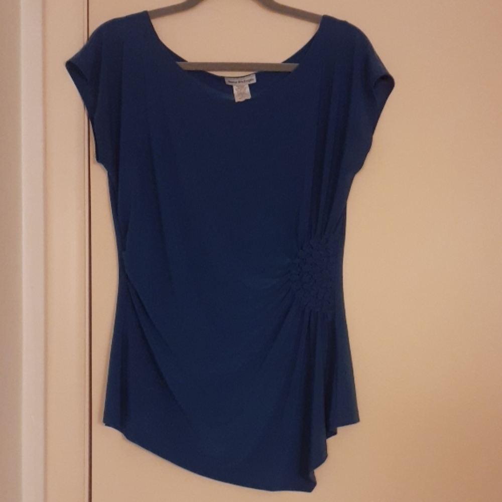 Bleaker & McDougal blue blouse